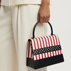 Stylish Red White and Blue Handbag